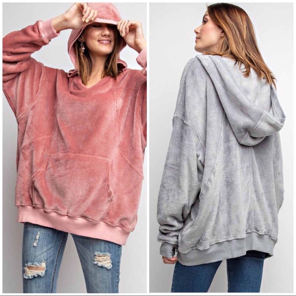 ❄️LAST3️⃣//BLUSH FLEECE HOODIE - Picture 3 of 6